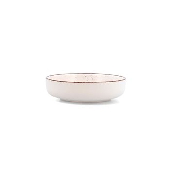 Plato hondo cerámica beige decorado 20 cm