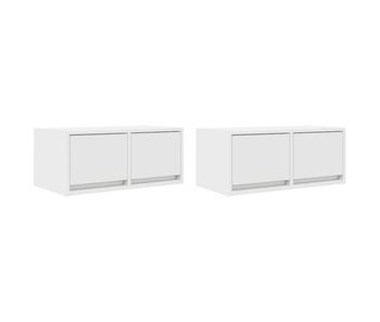 Muebles de tv - mesas de tv 2 uds blanco 60x31x25,5 cm madera de ingeniería