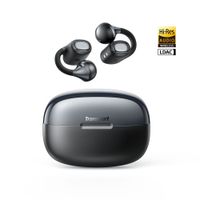 auriculares inalambricos abiertos de clip tronsmart openfly clip 2 color negro hi-res audio ldac 32 horas de reproduccion conexion dual ecualizador por app para deportes trabajo viajes