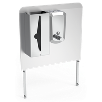 conjunto peto jabonera inox y dispensador tissues para lavamanos autonomo