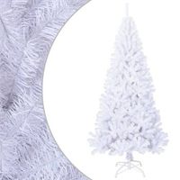 arbol de navidad artificial con ramas gruesas pvc blanco 240 cm vidaxl