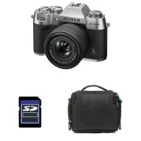 camara mirrorless fujifilm x-t50 402mp 15-45mm wifi bluetooth plata
