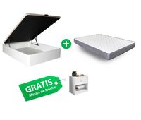 oferta exclusiva web cama canape 105cm  colchon 105cm  gratis mesita de noche 1 cajones