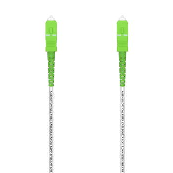 AISENS Cable Fibra Óptica Latiguillo G657A2 3.0 9/125 SMF Simplex CPR DCA LSZH, SC/APC-SC/APC, Blanco, 150 m