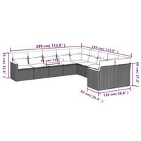 conjunto de sofa exterior incluye cojines juego de 10 piezas