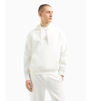 ax armani exchange para hombre xm000369af10818u0009 sudadera con capucha en algodon-poliester elastico laminado blanco l casual deport