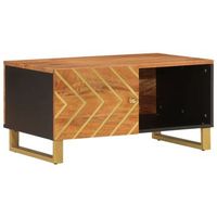 mesa de centro de diseno tropical 80x50x40 cm madera maciza de mango mdf y hierro dec039449