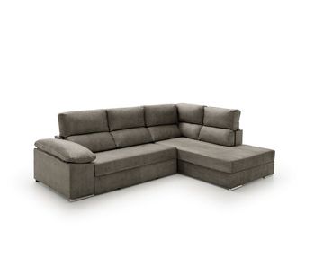 Sofa cama chaise longue fiorella  gris oscuro derecha