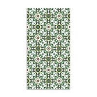 panorama alfombra vinilica azulejo hidraulico tipo oriental verde 80x250 cm
