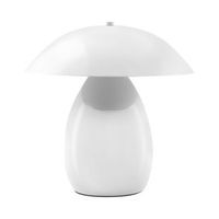 lampara de mesa moderna con pantalla de hierro una luz 30 cm forma de seta blanco sigi