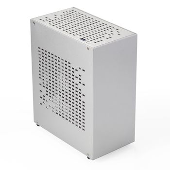 Estuche de escritorio Estuche MINI ITX Estuche de aluminio Mini-ITX para escritorio Estuche para computadora compatible con mini tarjeta gráfica