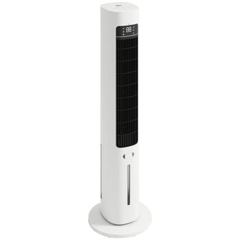 HOMCOM Climatizador Evaporativo 3 en 1 con Depósito de 3 L Oscilación 48° 3 Velocidades 3 Modos Temporizador 12h Blanco   Aosom España