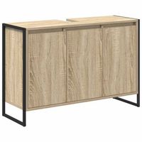 gabinete de bano sonoma 90 x 30 x 60 cm madera de ingenieria vidaxl