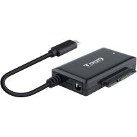 tooq tqhda-02c adaptador para discos duros 2535 sata a usb-c 30 con alimentador