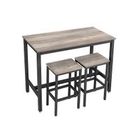 mesa de barra con 2 taburetes de barra