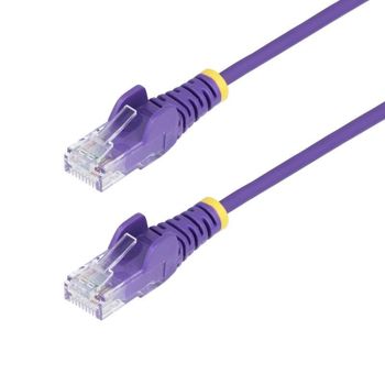 Cable de Red Ethernet CAT6 Delgado StarTech.com 50cm Morado Sin Enganches PoE 100W