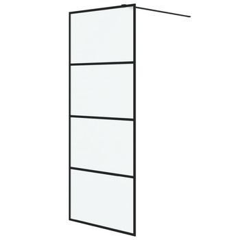 Mampara De Ducha Vidrio Esg Esmerilado Negro 80x195 Cm Vidaxl