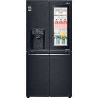 lg instaview gmx844mckv slim american-style smart fridge freezer - black black