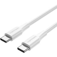 cable usb-c vention trcwh 2m 60w 3a transferencia 480mbps blanco