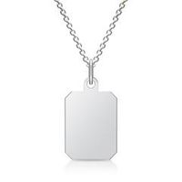 cadena de plata con posibilidad de grabar el colgante