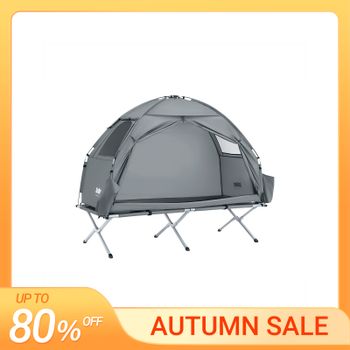 SoBuy OGS32-II, tienda individual con ganchos para lámparas y bolsillos para guardar el calzado; tienda 2 en 1 para 1 persona, práctica, 193 x 160 x 86 cm