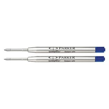 Parker Quinkflow Recambio para bolígrafo de punta mediana azul 2 unidades