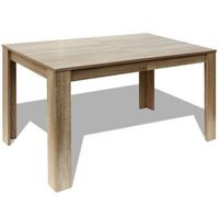 mesa de comedor color roble 140x80x75 cm vidaxl