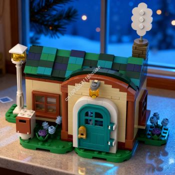 330 Piezas MOC Lily S House Animal Crossinged, Bloques de Construcción de Modelos, Juguete de Arquitectura, Regalo de Navidad, Ladrillos Creativos para Armar DIY