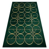 alfombra emerald exclusivo 1010 glamour elegante circulos botella ver 200x290 cm