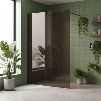 Pared De La Ducha Rea Flexi Brown Titanium 140