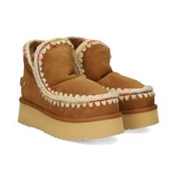 mou botines con tacon mujer - marron talla 40