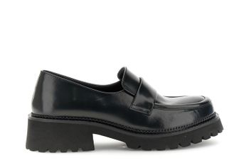 mocasines de piel envejecida black 39