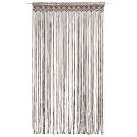 cortina de macrame algodon gris taupe 140x240 cm