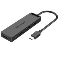 hub vention 4 puertos usb 30 5gbps tgkbb usb-c micro-b otg carcasa abs