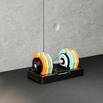 Juego De Mancuernas Sportnow Acero Pp, 35x19x18,4 Cm, Multicolor