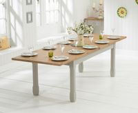 somerset 180cm oak and grey painted extending dining table