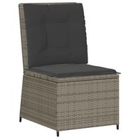 sofa de jardin con cojin gris ratan sintetico vidaxl