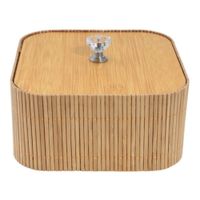 caja cuadrada de bambu 13x13x6 cm