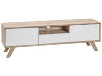 mueble tv  marron blanco