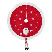 alfombra roja para el arbol de papa noel d90cm