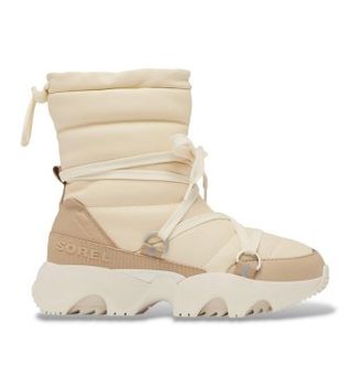 Sorel para mujer. 2082531292 Botas Kinetic Impact NXT Mid beige (38), Plano, Cordones, Nieve