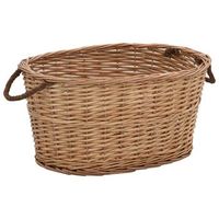 cesta para lena con asas de transporte sauce natural 58x42x29cm vidaxl