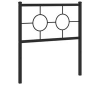 vidaxl cabecero de metal negro 75 cm
