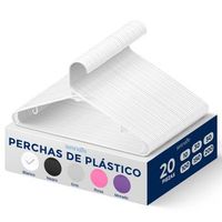 pack 20 ganchos de plastico premium antideslizantes ahorradores de espacio duraderos para camisas sueteres abrigos pantalones y vestidos r serenelife sl-hook20 blanco