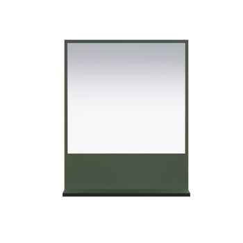 Reloj de pared con 1 estante l60 cm - verde y negro