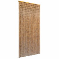 vidaxl cortina para puerta 90x200 cm bambu
