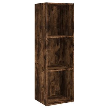 Estantería/mueble De Tv | Mueble De Salón | Gabinete De Tv Madera Roble Ahumado 36x30x114 Cm