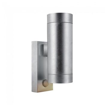 Aplique de exterior led tin maxi sensor galvanizado (2 luces)