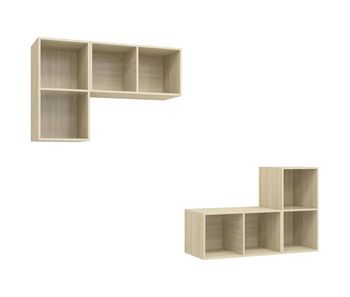 Muebles de salón de pared 4 piezas madera ingeniería roble sonoma