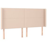 cabecero con orejas cuero sintetico capuchino 163x16x118128 cm
